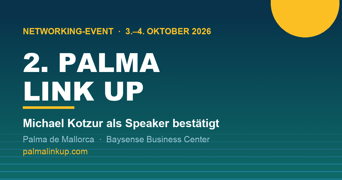 Wissensaustausch statt Frontalvortrag: Michael Kotzur für 2. PALMA LINK UP bestätigt